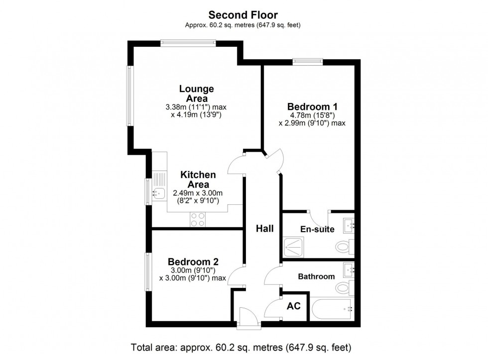 Floorplan for Peel Drive, Wilnecote, B77