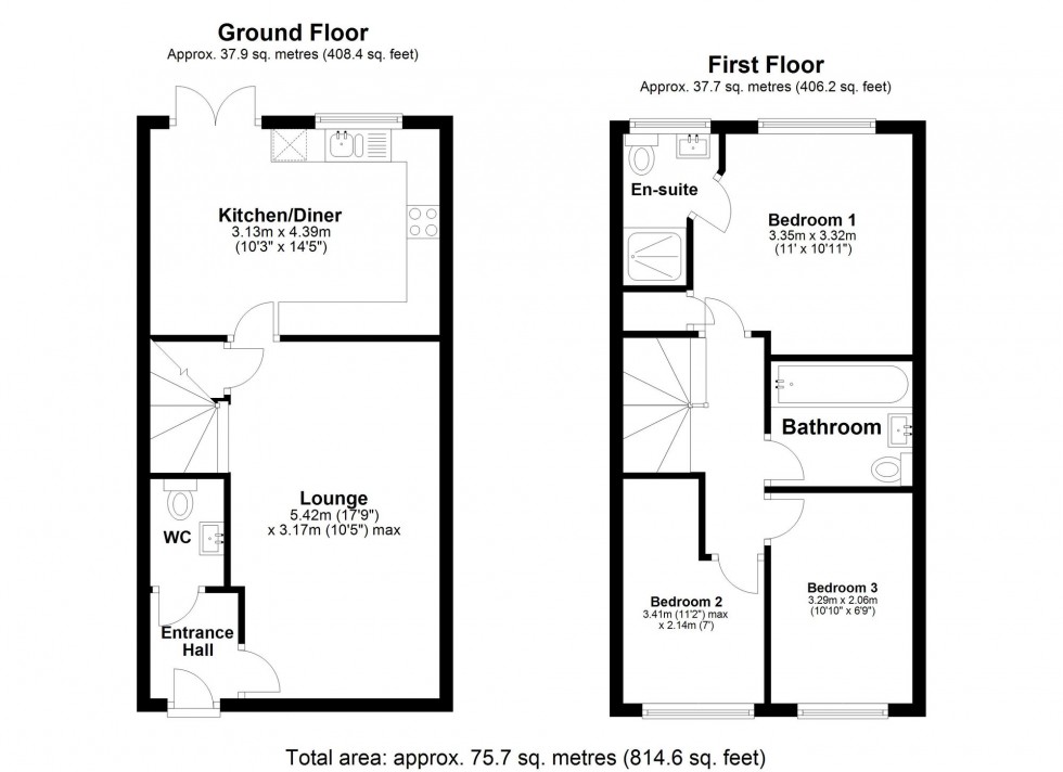 Floorplan for Connemara Close, Dordon, B78