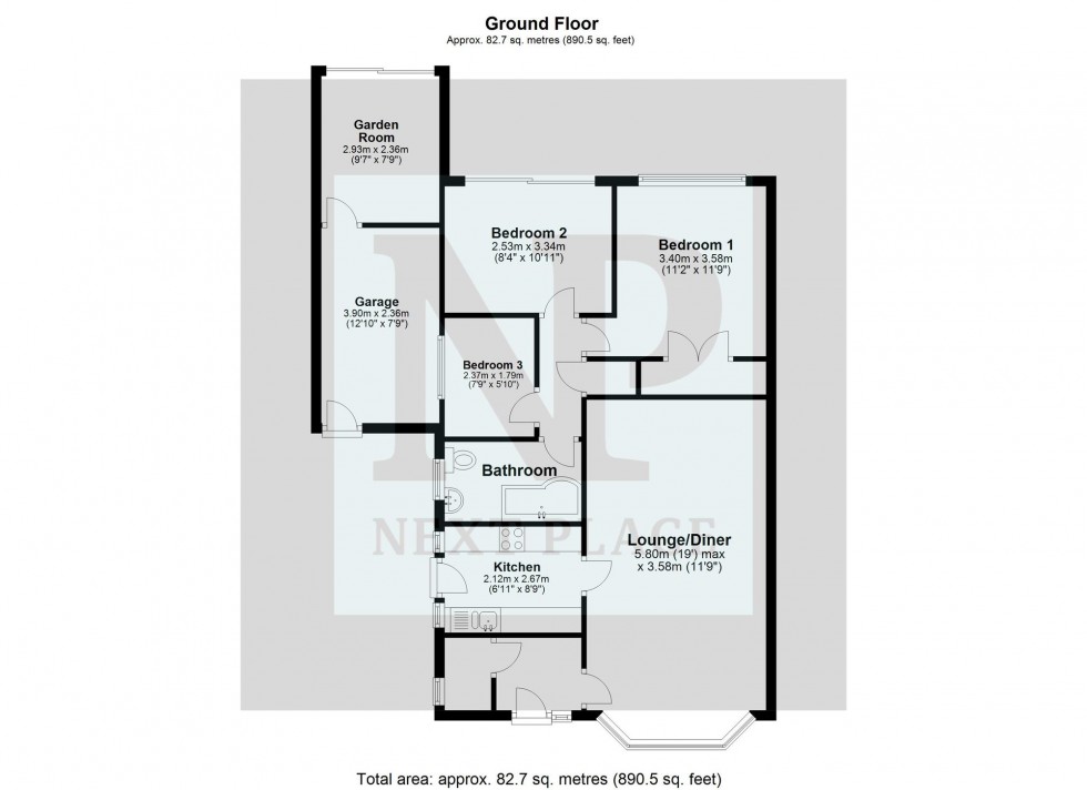 Floorplan for Briar, Tamworth, B77