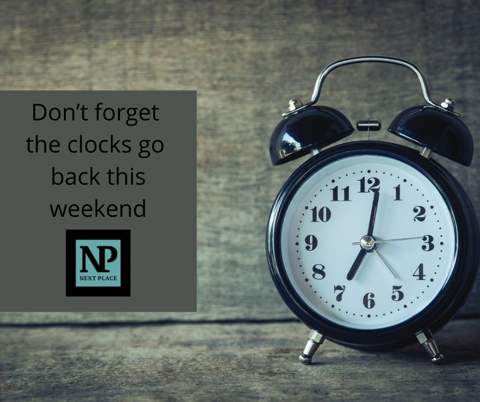 Don’t forget the clocks go back this weekend
